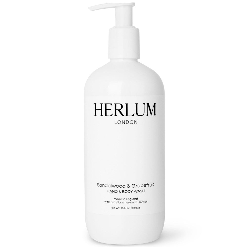 Gel douche pour les mains et le corps Herlum Bois de santal et pamplemousse