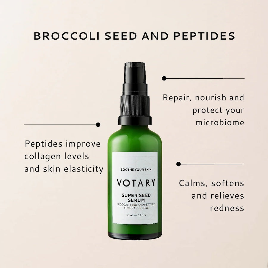 VOTARY Super Sérum de graines, graines de brocoli et peptides | 50ml