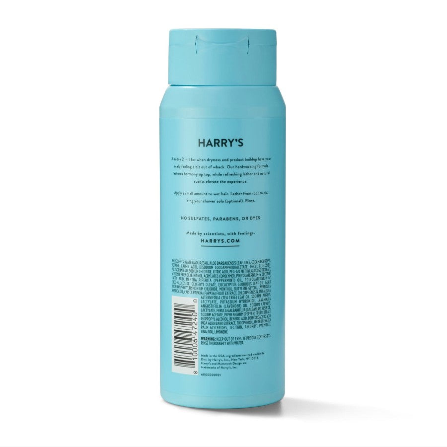 Shampooing et revitalisant 2 en 1 pour cuir chevelu sec de Harry | 414 ml